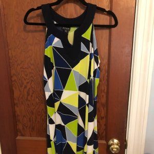 Geometric Halter Style Mod Dress